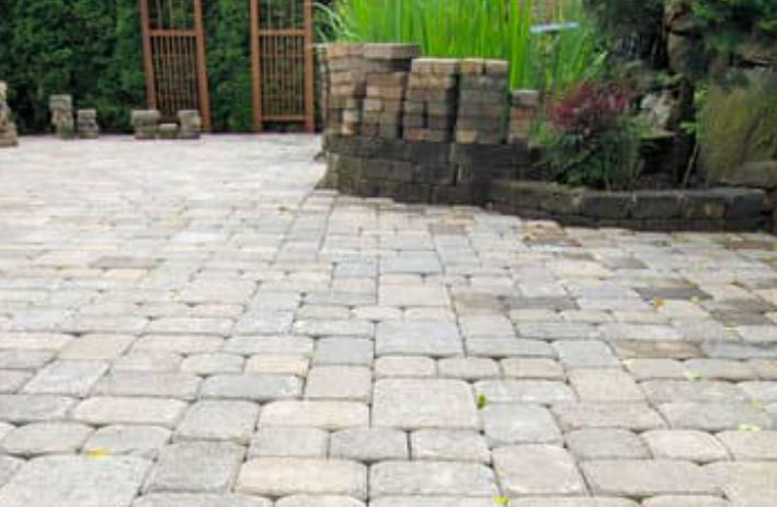 this image shows concrete/flagstone paving stones in Chino Hills, California
