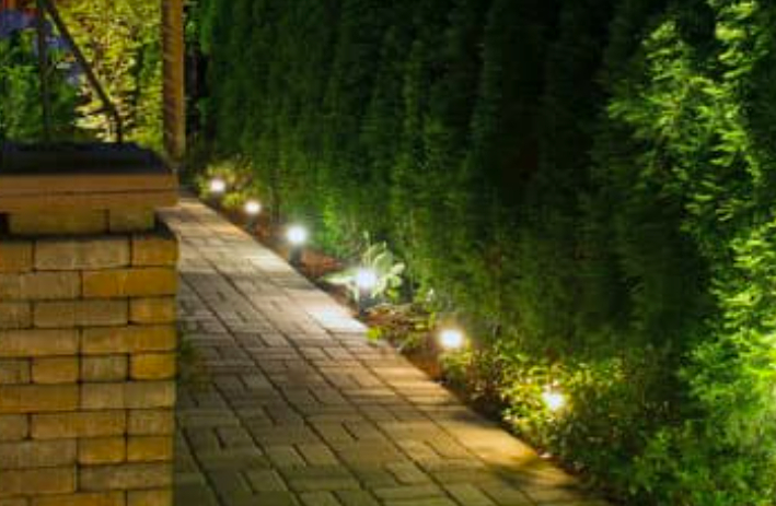 this image shows low voltage outdoor lighting in Chino Hills, California