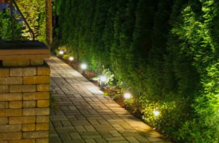 this is a picture of low voltage outdoor lighting in Chino Hills, CA